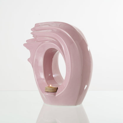 Pulvis Art Urns Adult Size Urn Handmade Cremation Urn "Zephyr" - Adult Ceramic Urn | Pink