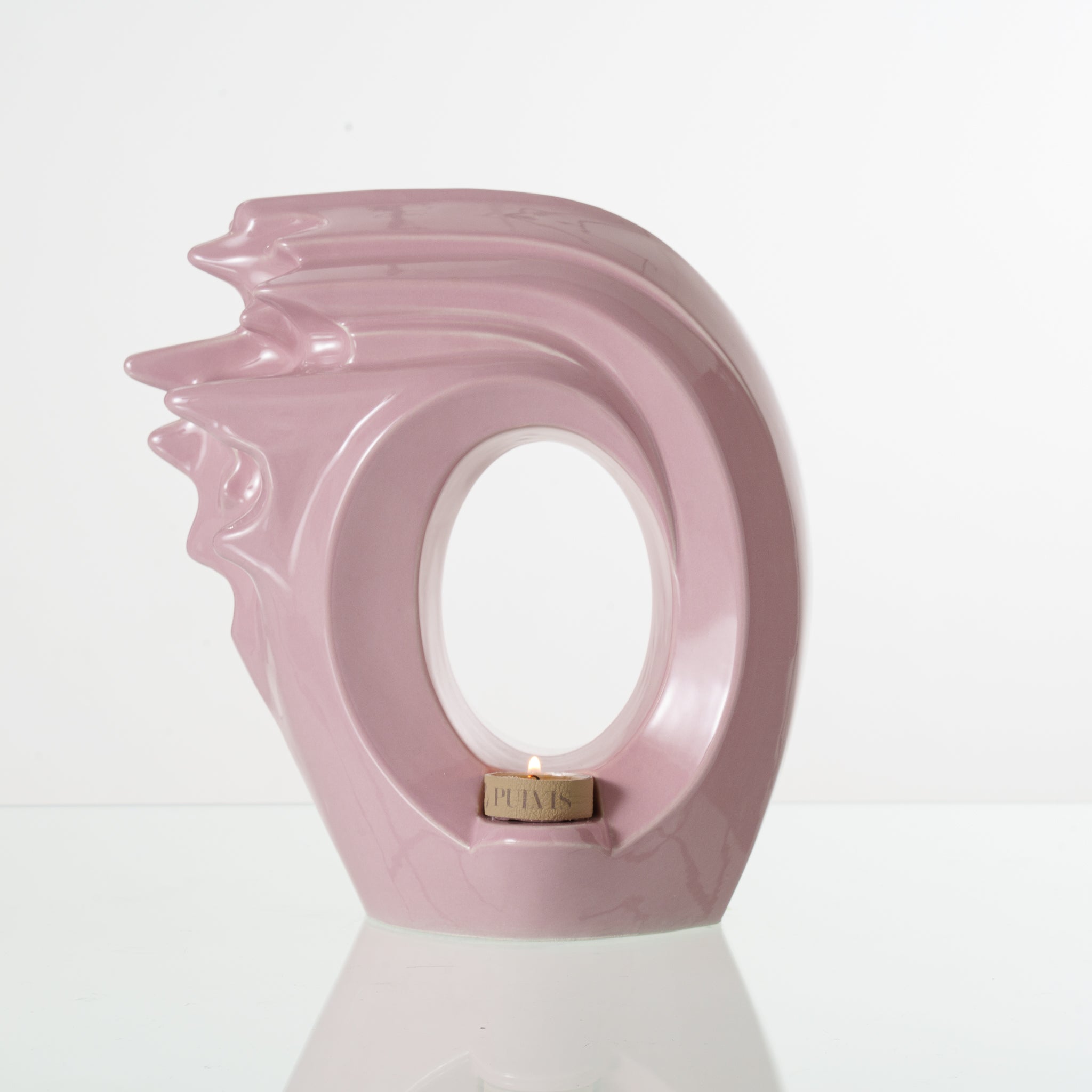 Pulvis Art Urns Adult Size Urn Handmade Cremation Urn "Zephyr" - Adult Ceramic Urn | Pink