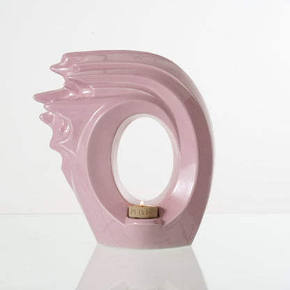 Pulvis Art Urns Adult Size Urn Handmade Cremation Urn "Zephyr" - Adult Ceramic Urn | Pink