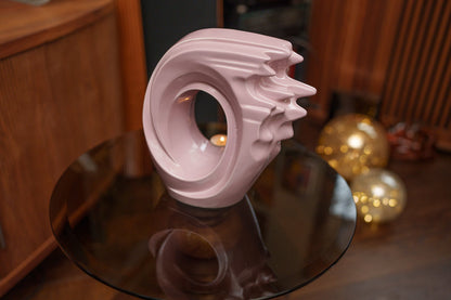 Pulvis Art Urns Adult Size Urn Handmade Cremation Urn "Zephyr" - Adult Ceramic Urn | Pink