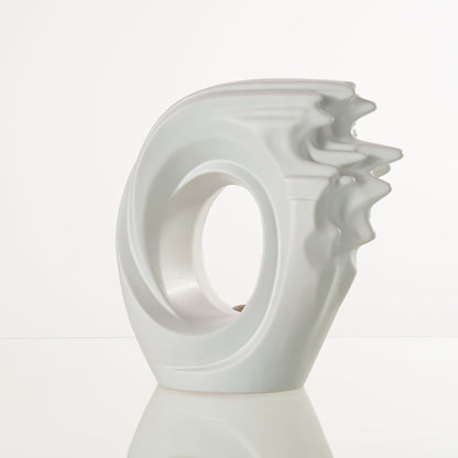 Handmade Cremation Urn "Zephyr" - Adult Ceramic Urn | White Matte