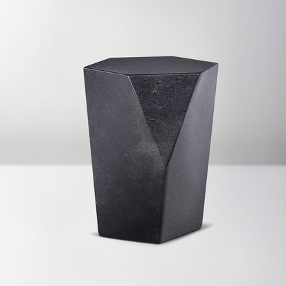 Pulvis Art Urns Adult Size Urn Handmade Urn "Crystal"  - Stainless Steel | Black Granite