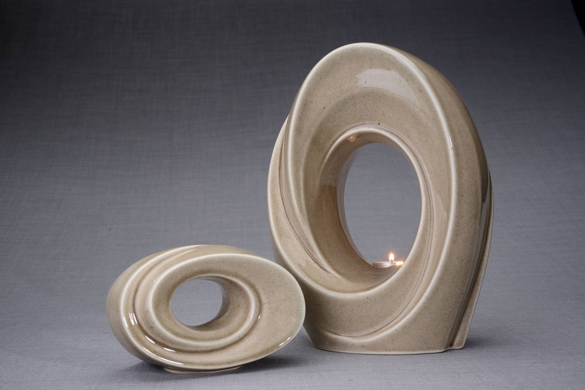 Set of Cremation Urns for Ashes - The Passage ( Large urn + Keepsake)-Pulvis Art Urns