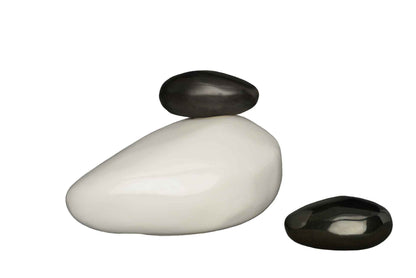 Set of Cremation Urns for Ashes - Stone ( Large urn + Keepsake)-Pulvis Art Urns
