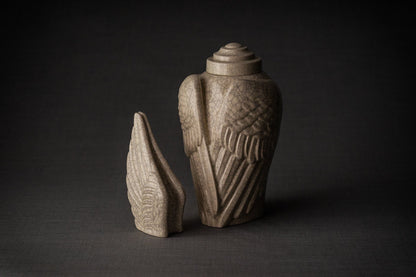 Ceramic Art Urn for Ashes - Wings - set by Pulvis Art Urns