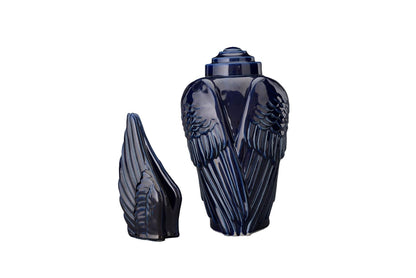 Set of Cremation Urns for Ashes - Wings ( Large urn + Keepsake)-Pulvis Art Urns