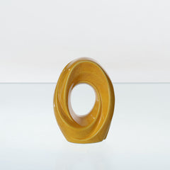 Mini Cremation Urn "The Passage" - Handmade Ceramic Urn | Amber Yellow