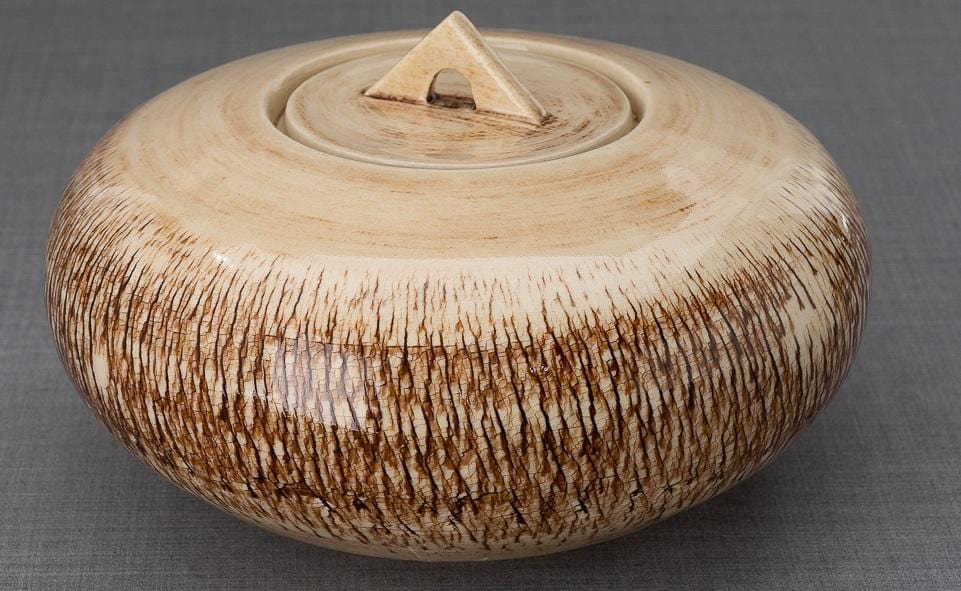 Ceramic Art Urn for Ashes - handmade on a pottery wheel by Pulvis Art Urns