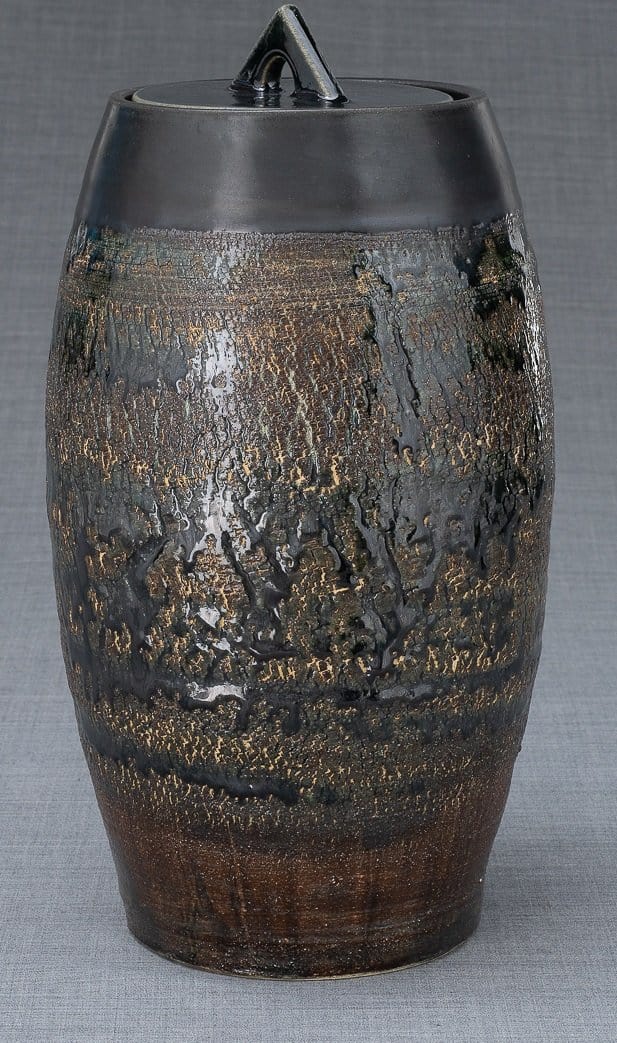 Ceramic Art Urn for Ashes - handmade on a pottery wheel by Pulvis Art Urns