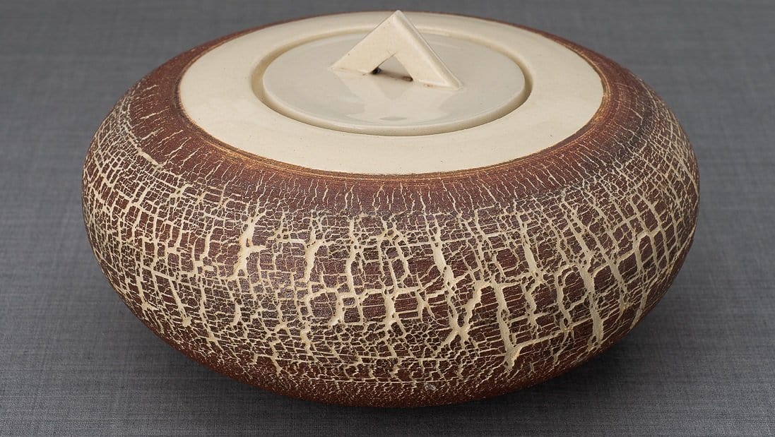 Ceramic Art Urn for Ashes - handmade on a pottery wheel by Pulvis Art Urns