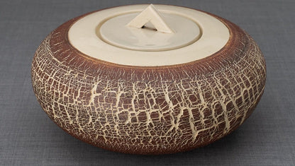 Ceramic Art Urn for Ashes - handmade on a pottery wheel by Pulvis Art Urns