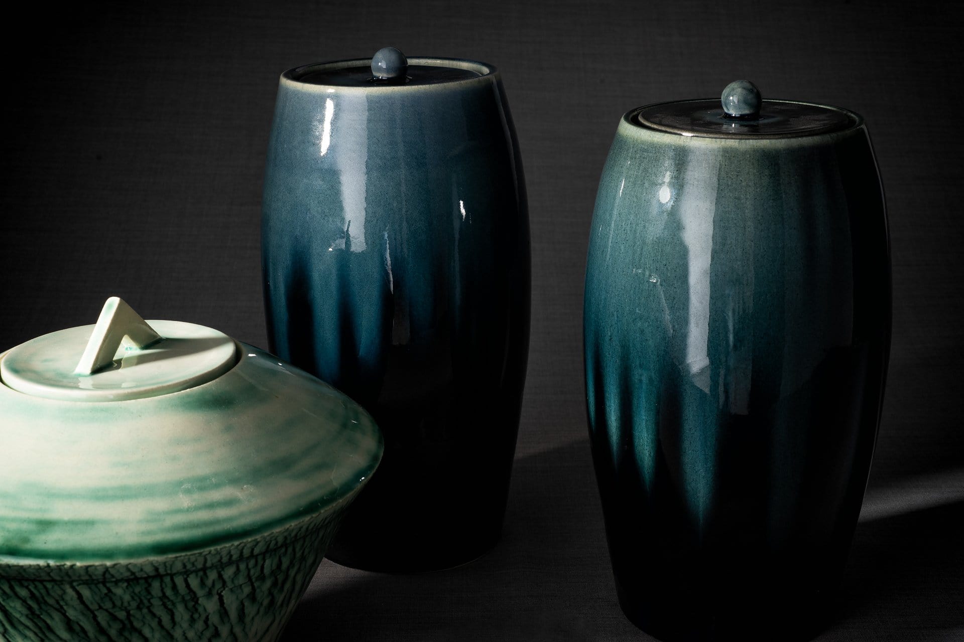 Ceramic Art Urn for Ashes - handmade on a pottery wheel by Pulvis Art Urns