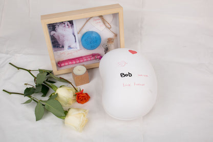 Biodegradable Pet Urn "Peanut" | Customizable Burial Memorial for Pets