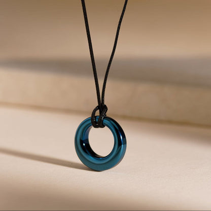 Pulvis Art Urns Cremation Necklace – Forever | Stainless Steel | Memorial Jewelry | Blue