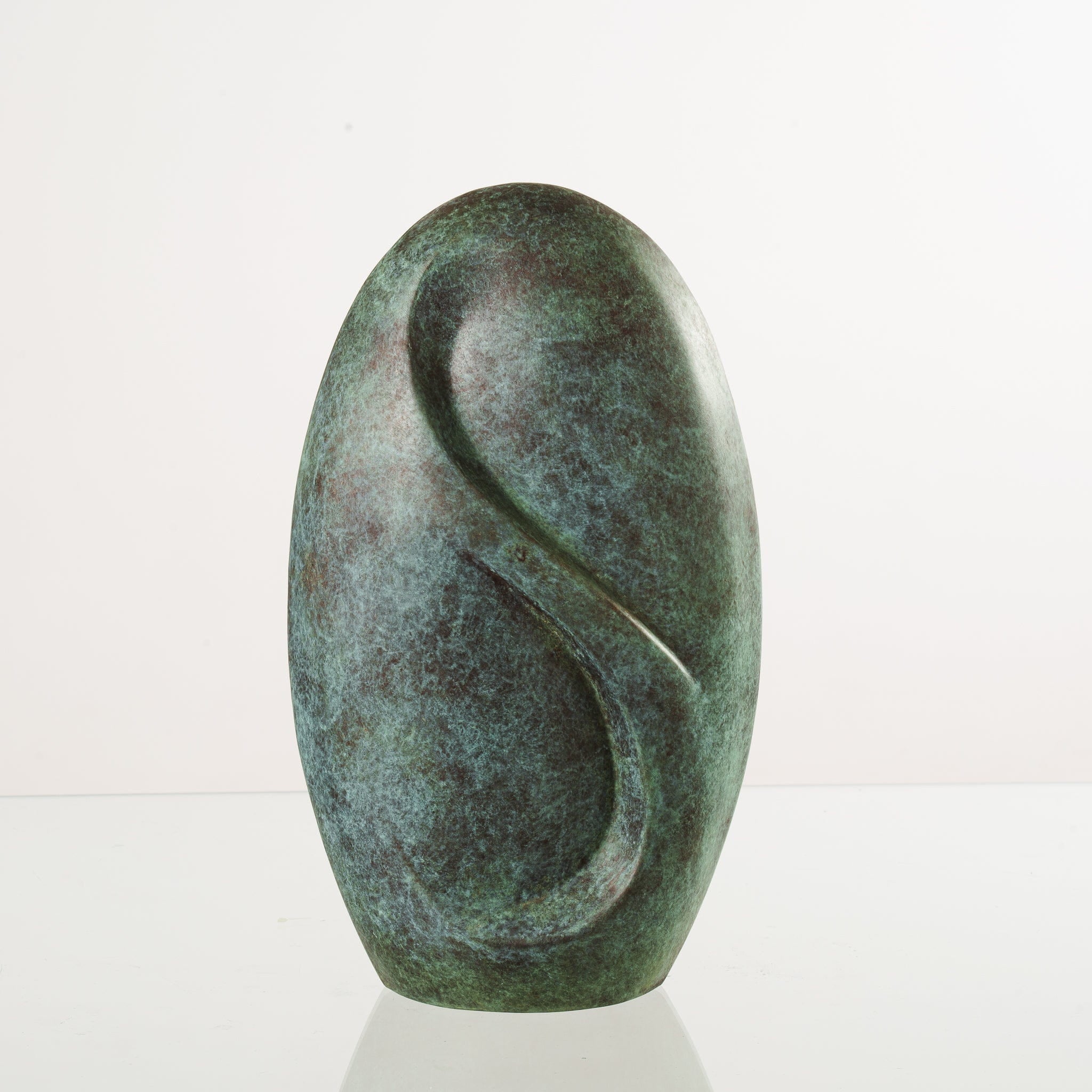 Pulvis Art Urns Exclusive Urn Cast Bronze Cremation Urn "Eternity" - Green Patina | Exclusive Bronze Urn