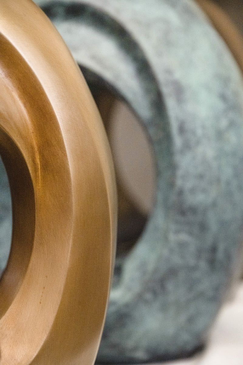 Pulvis Art Urns Exclusive Urn Cast Bronze Cremation Urn "The Passage" - Green Patina | Exclusive Bronze Urn