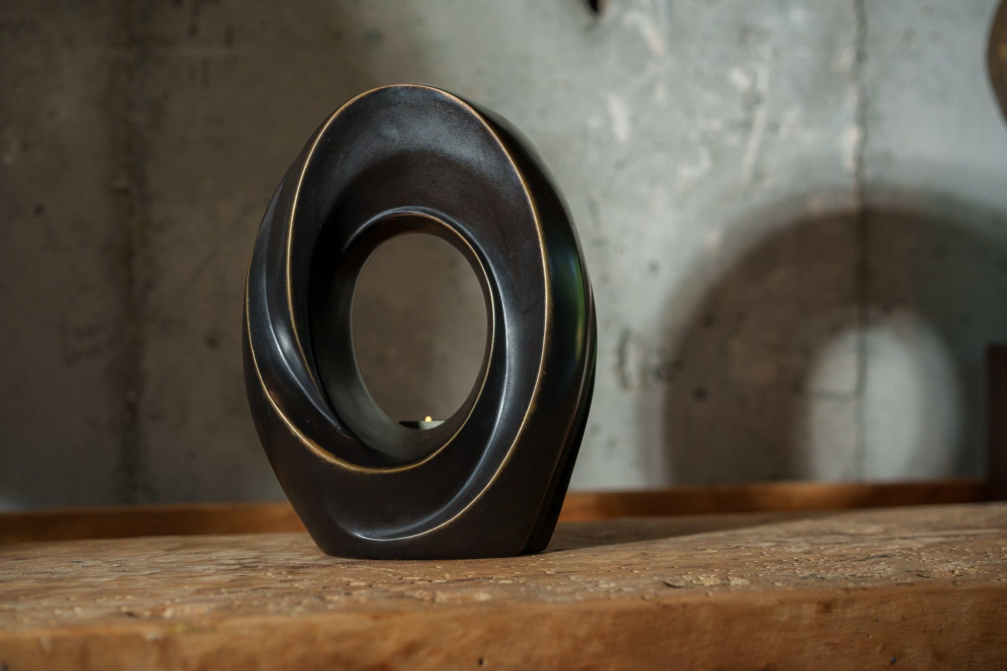 Cast Bronze Cremation Urn "The Passage" - Dark Patina | Exclusive Bronze Urn