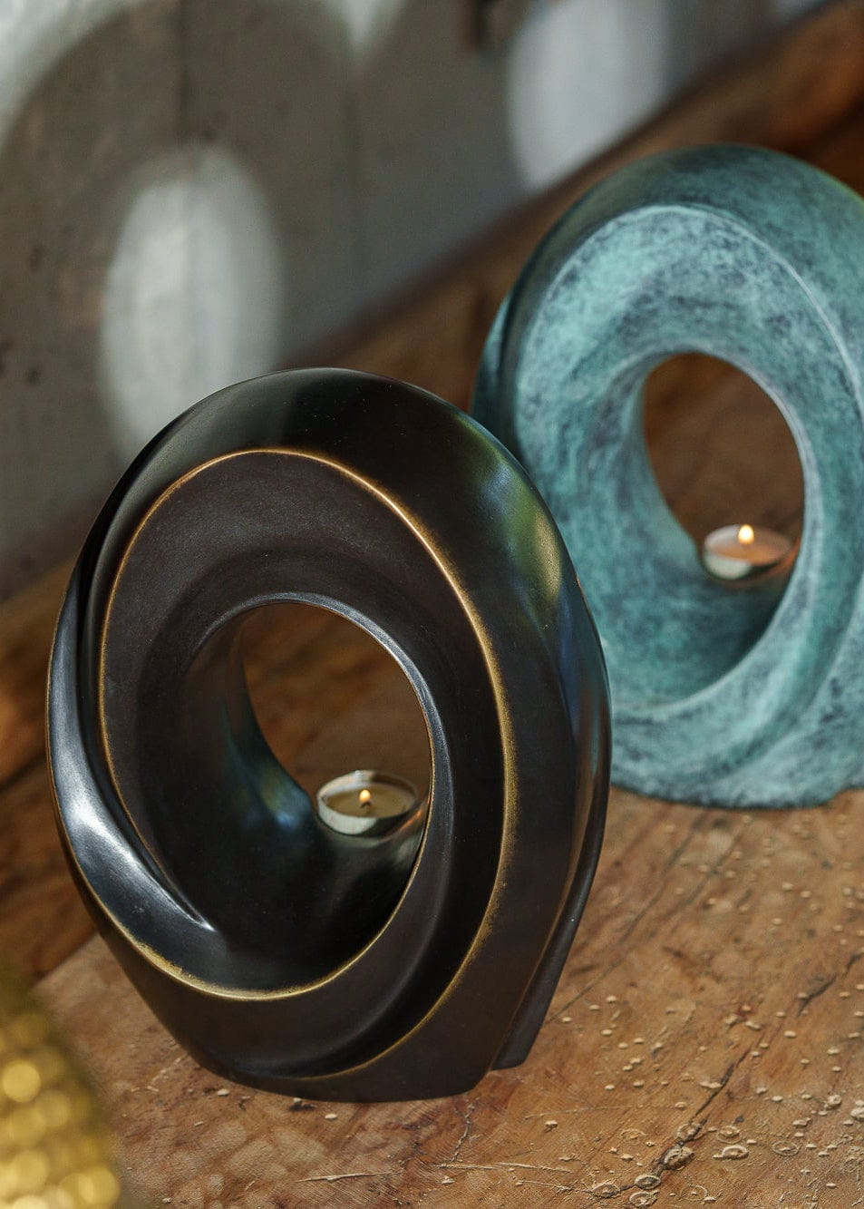 Cast Bronze Cremation Urn "The Passage" - Green Patina | Exclusive Bronze Urn