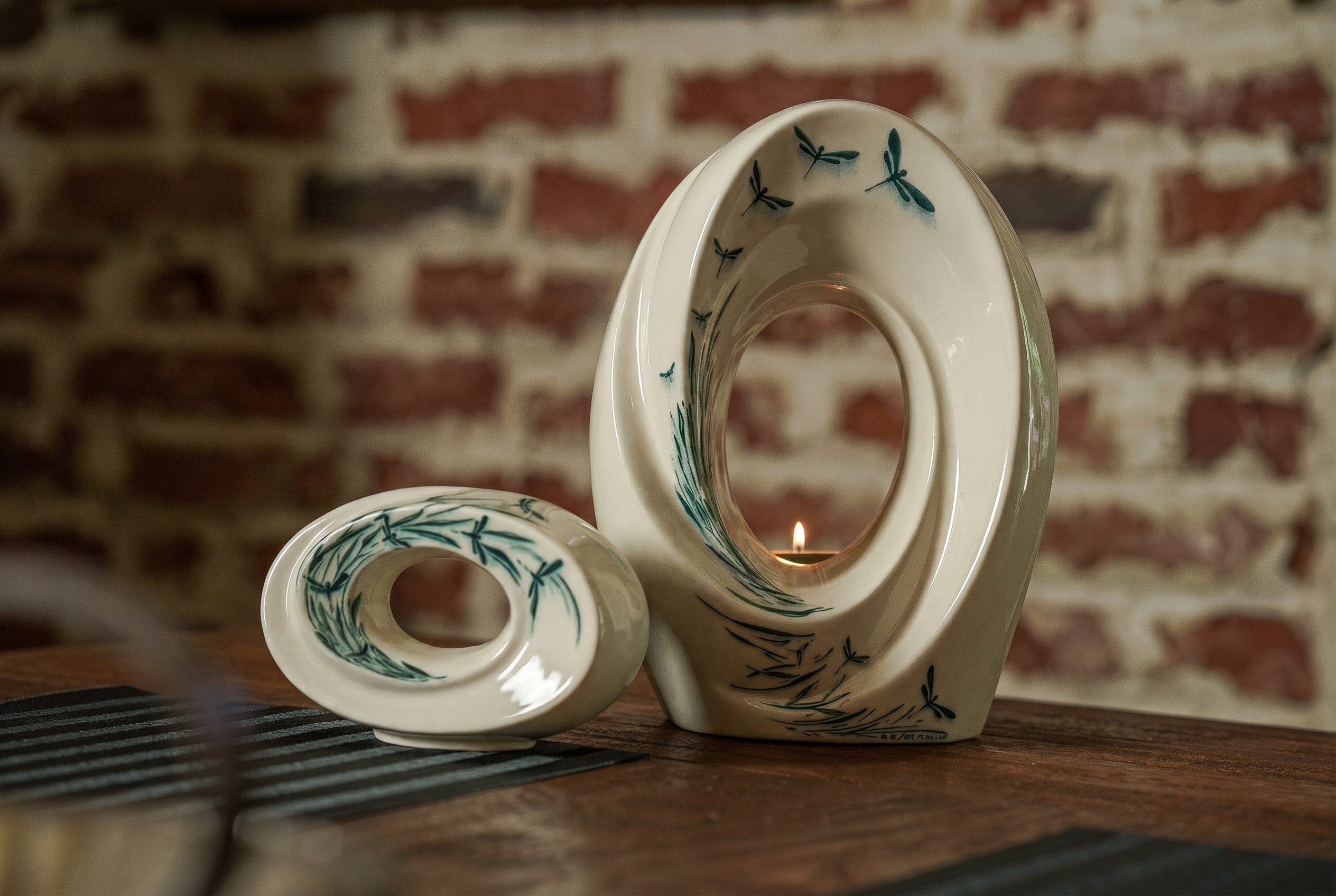 Pulvis Art Urns Exclusive Urn Handmade Decorated Urn for Ashes "The Passage" - Large | Ceramic