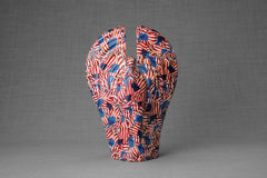 HydroGraphics Urn "Guardian - America" - Large | Ceramic | Hydro Dipping