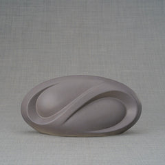 Eternity Handmade Cremation Keepsake Urn - Small | Gray Matte | Ceramic