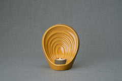 Handmade Cremation Keepsake Urn "Guardian" - Small | Amber Yellow | Ceramic