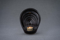 Handmade Cremation Keepsake Urn "Guardian" - Small | Lamp Black | Ceramic