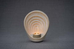 Handmade Cremation Keepsake Urn "Guardian" - Small | Light Sand Melange | Ceramic