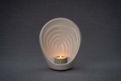 Handmade Cremation Keepsake Urn "Guardian" - Small | Off-white | Ceramic Urn
