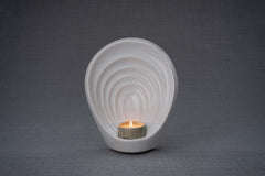 Handmade Cremation Keepsake Urn "Guardian" - Small | White | Ceramic