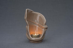 Handmade Cremation Keepsake Urn "Light" - Small | Beige Grey | Ceramic