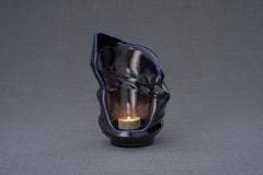 Handmade Cremation Keepsake Urn "Light" - Small | Cobalt Metallic | Ceramic