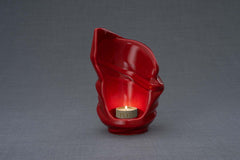 Handmade Cremation Keepsake Urn "Light" - Small | Red | Ceramic