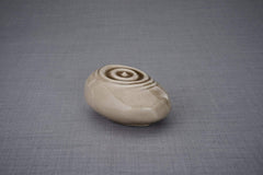 Handmade Cremation Keepsake Urn "Resonance" - Small | Beige Grey | Ceramic