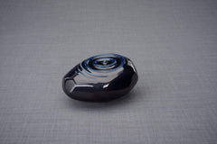 Handmade Cremation Keepsake Urn "Resonance" - Small | Cobalt Metallic | Ceramic