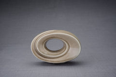 Urne funéraire artisanale « Le Passage » - Petite | Gris beige | Céramique
