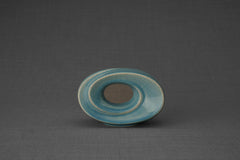 Handmade Cremation Keepsake Urn "The Passage" - Small | Blue Craquelure
