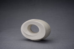 Handmade Cremation Keepsake Urn "The Passage" - Small | Off-white | Ceramic Urn