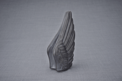 Handmade Cremation Keepsake Urn "Wings" - Small | Dark Matte | Ceramic