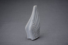 Handmade Cremation Keepsake Urn "Wings" - Small | Grey Melange | Ceramic