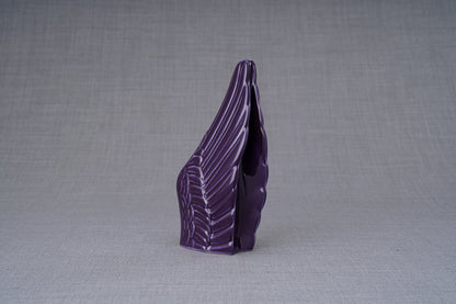 Pulvis Art Urns Keepsake Urn Handmade Cremation Keepsake Urn "Wings" - Small | Violet | Ceramic