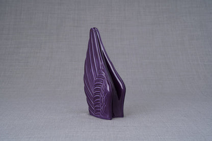 Pulvis Art Urns Keepsake Urn Handmade Cremation Keepsake Urn "Wings" - Small | Violet | Ceramic
