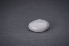 Handmade Mini Keepsake Urn "Palm Stone" - White | Ceramic