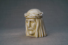 Handmade Mini Keepsake Urn "The Christ" - Light Sand | Ceramic
