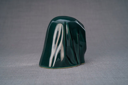 Pulvis Art Urns Keepsake Urn Handmade Mini Keepsake Urn "The Holy Mother" - Oxide Green | Ceramic