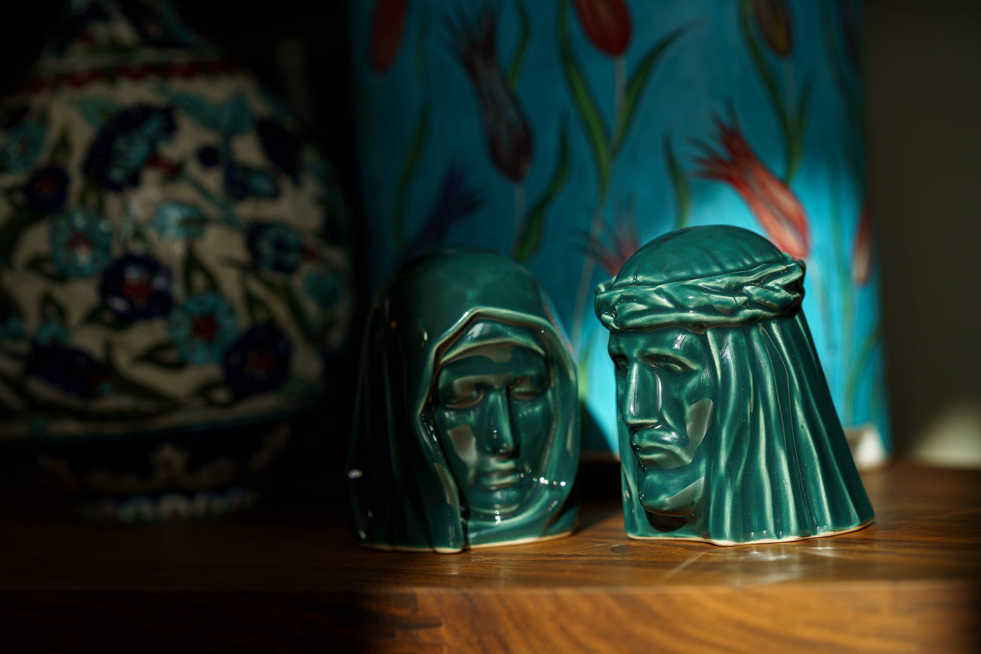 Pulvis Art Urns Keepsake Urn Handmade Mini Keepsake Urn "The Holy Mother" - Oxide Green | Ceramic