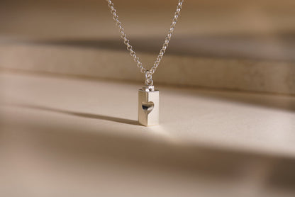 Pulvis Art Urns Memorial Cremation Necklace – Heart | Silver | Handmade Cremation Jewelry