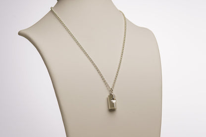 Pulvis Art Urns Memorial Cremation Necklace – Heart | Silver | Handmade Cremation Jewelry