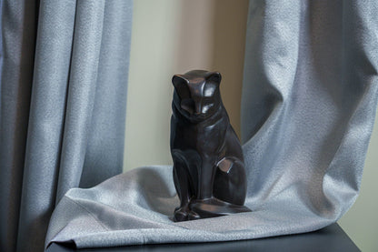 Pulvis Art Urns Pet Urn Cast Bronze Cat Urn "Neko" | Dark Matte Patina |Cast Bronze
