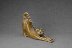 Cat Cremation Urn For Ashes "Grace" - Dark Sand | Ceramic